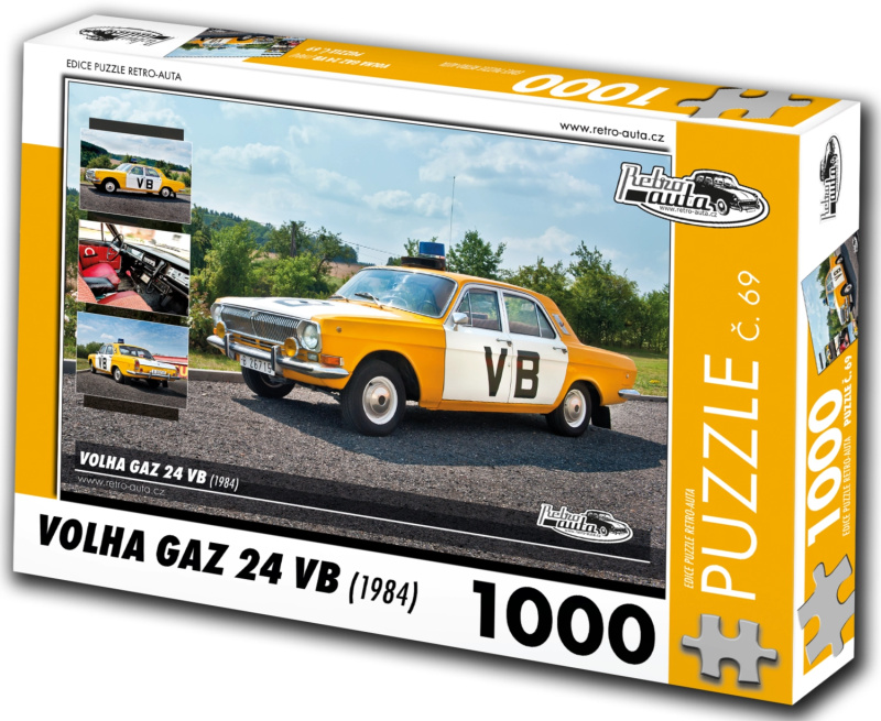 RETRO-AUTA Puzzle č. 69 Volha GAZ 24 VB (1984) 1000 dílků