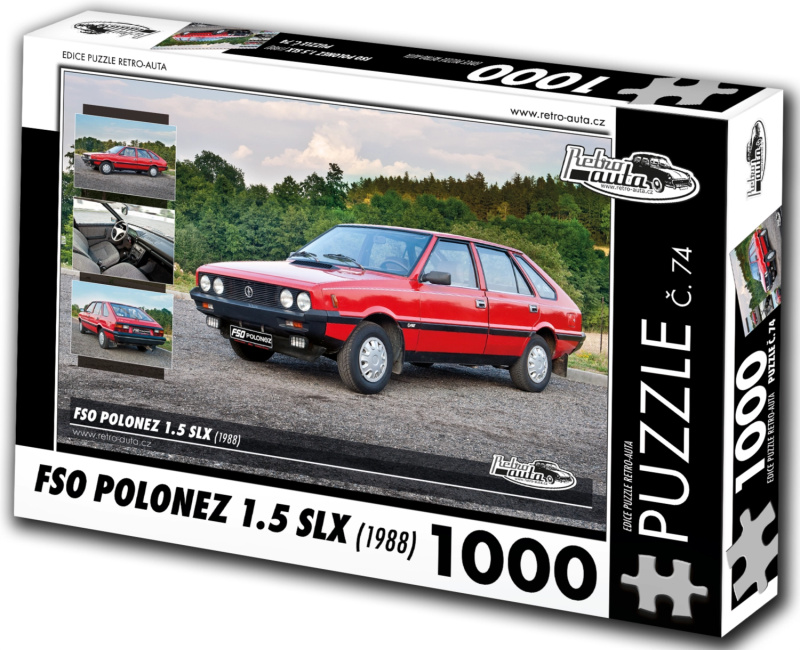 RETRO-AUTA Puzzle č. 74 FSO Polonez 1.5 SLX (1988) 1000 dílků
