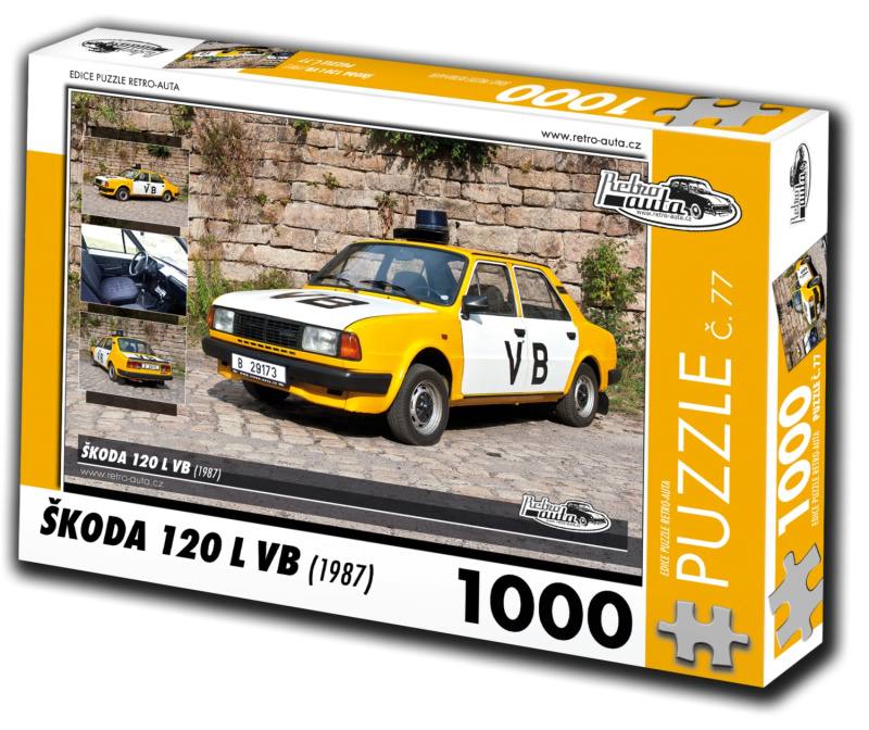 Retromobilní puzzle Škoda 120 L VB (1987)