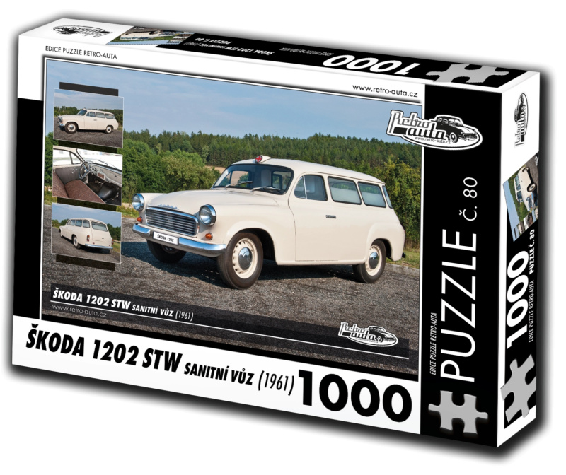 Puzzle RETRO-AUTA Škoda 1202 STW sanitní vůz 1961