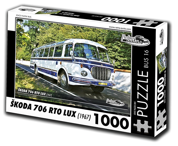 RETRO-AUTA Puzzle BUS č.16 Škoda 706 RTO LUX (1967) 1000 dílků
