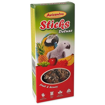 Avicentra tyčinky velký papoušek - ovoce+med 2 ks