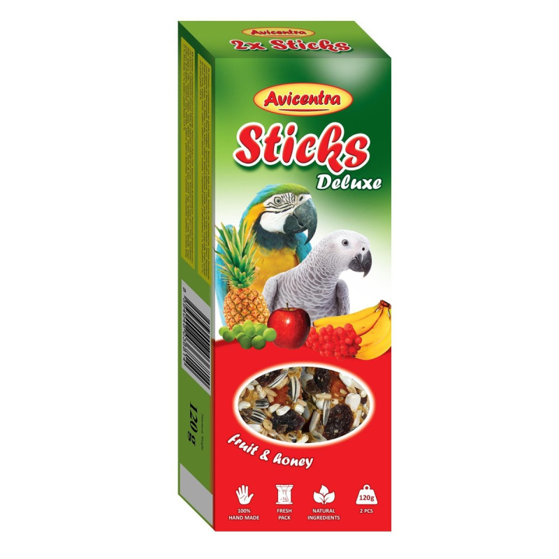 Avicentra tyčinky velký papoušek - ovoce+med 2 ks