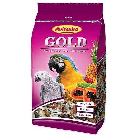 Avicentra gold velký papoušek 850 g