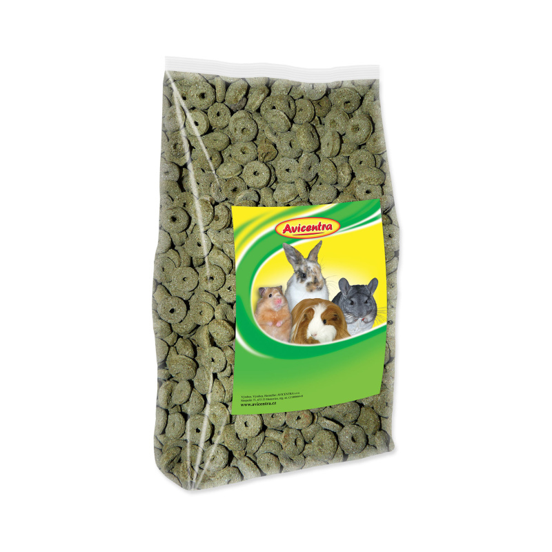 Avicentra kroužky s vojtěškou pro hlodavce 250 g