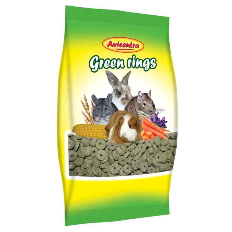 Avicentra kroužky s vojtěškou pro hlodavce 250 g