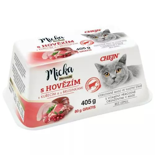 Chejn Micka Premium Hovězí, Kuřecí s Brusinkami - 325g