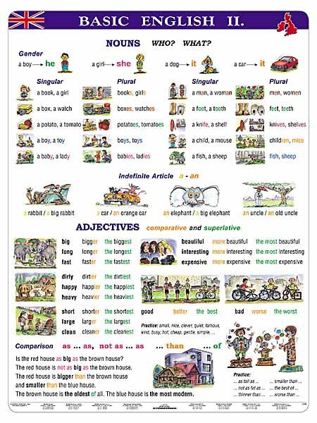 Basic English II - tabulka A4