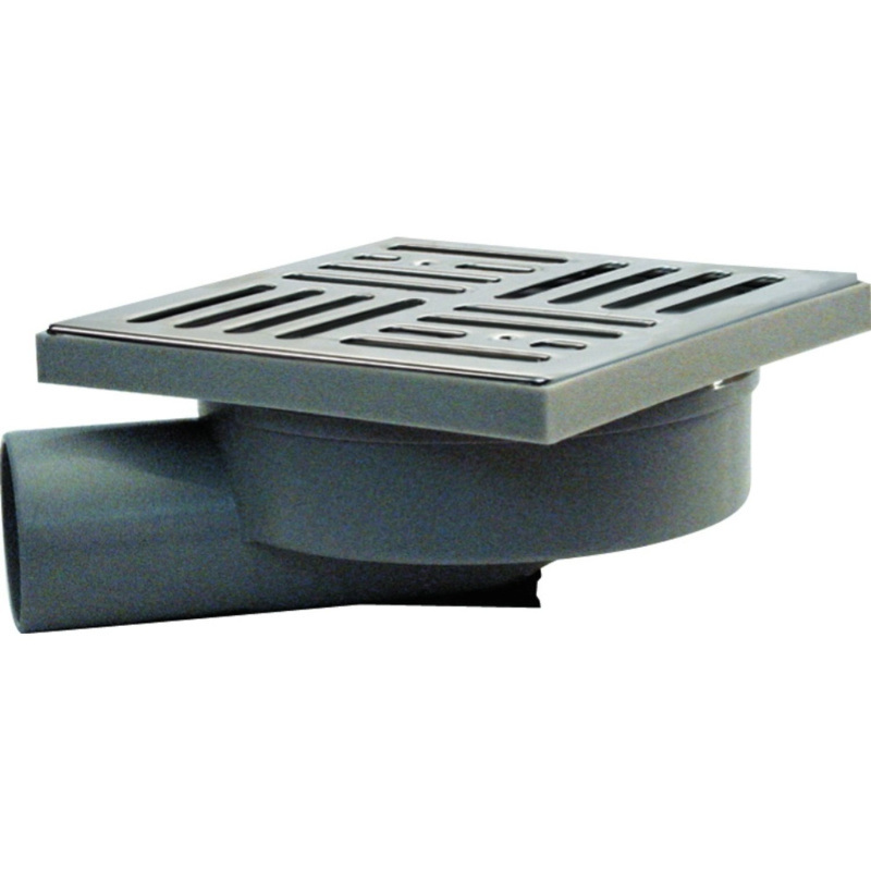 Marley Podlahová vpusť DN 40, vodorovný odtok s nerezovou mřížkou