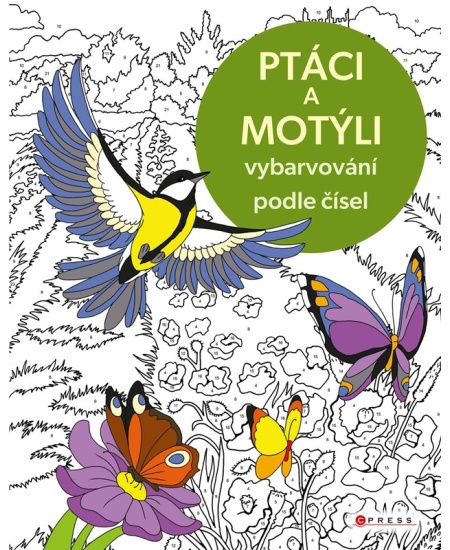 Vybarvování podle čísel: Ptáci a motýli - kolektiv