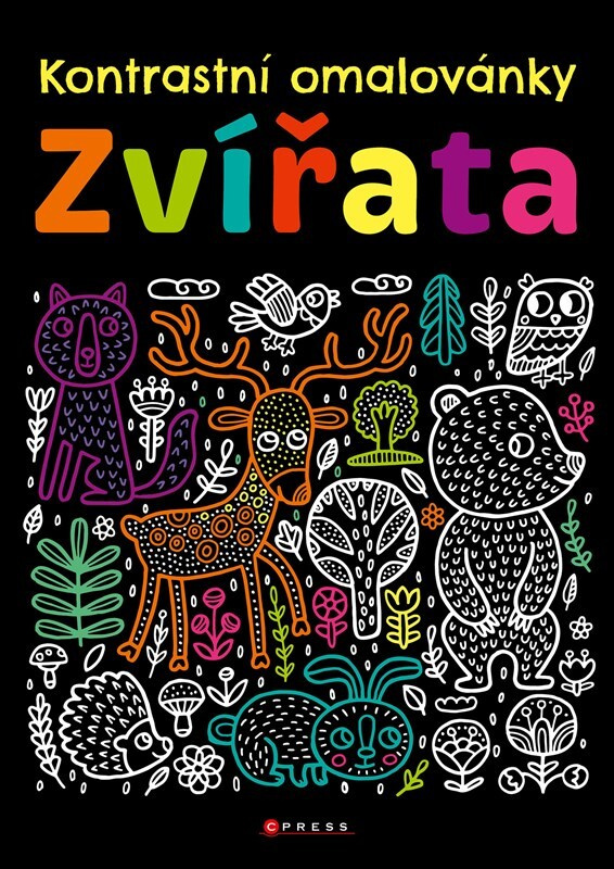 Kontrastní omalovánky – Zvířata - kolektiv