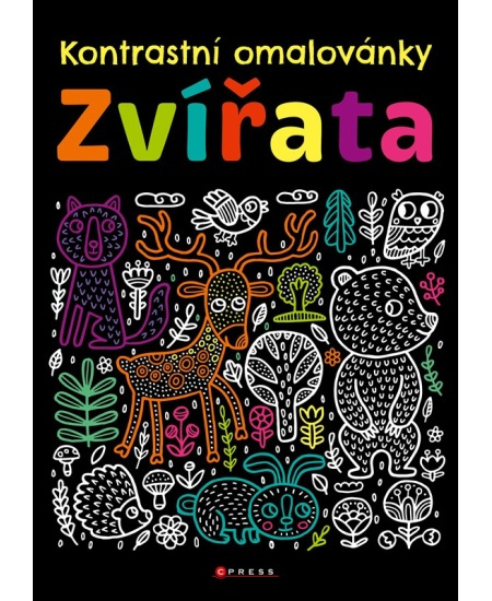 Kontrastní omalovánky – Zvířata - kolektiv