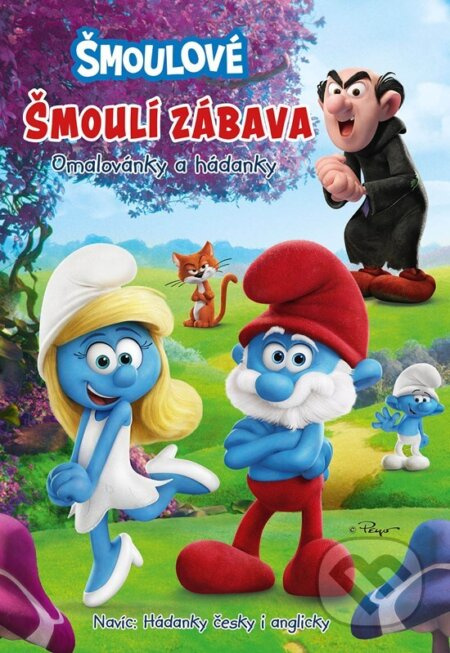 Šmoulové – Šmoulí zábava (Hádanky v češtině i angličtině) - kniha z kategorie Omalovánky