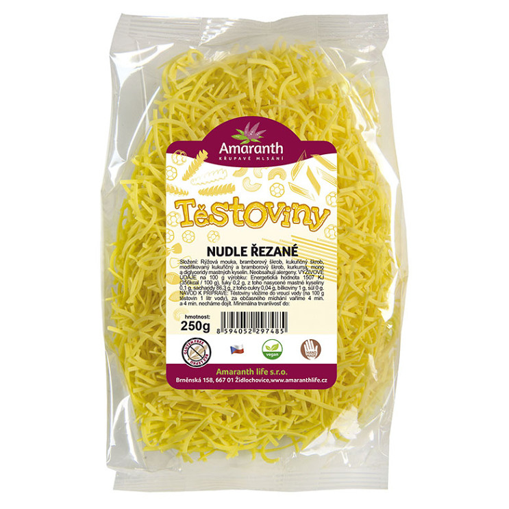 AMARANTH Nudle řezané bezvaječné 250 g