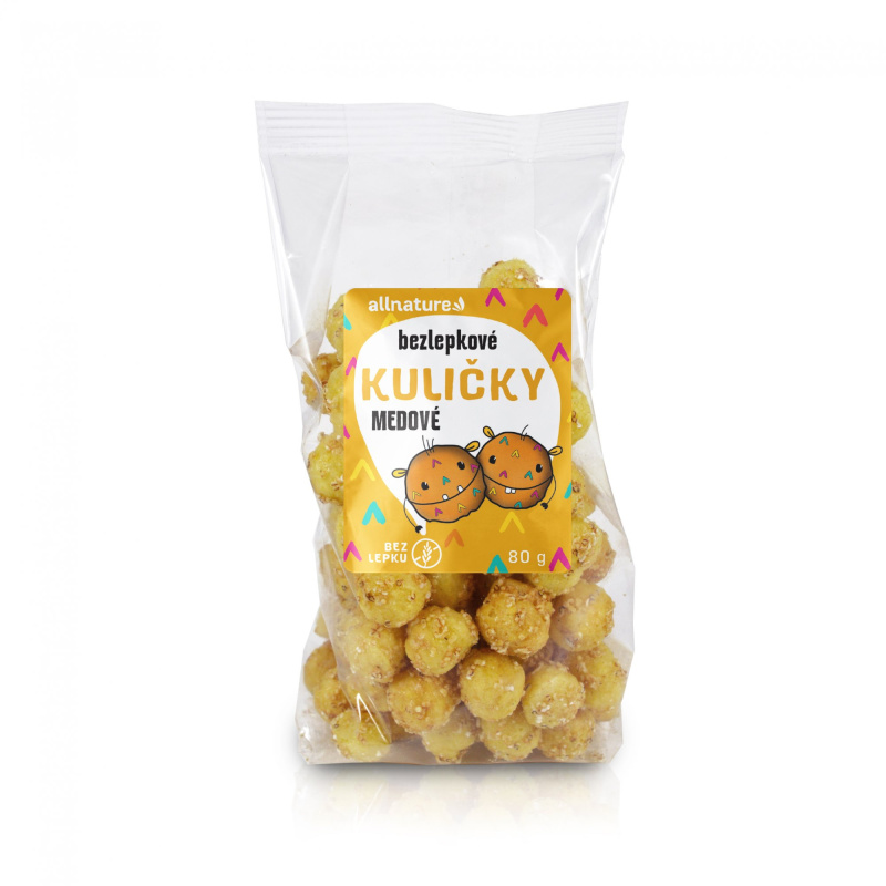 Allnature Bezlepkové Kuličky medové, 80 g