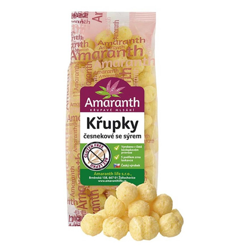 AMARANTH Křupky česnekové se sýrem 80 g