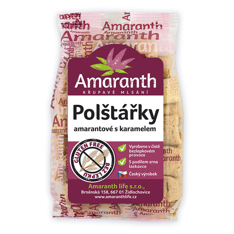 AMARANTH Polštářky amarantové s karamelem 100 g
