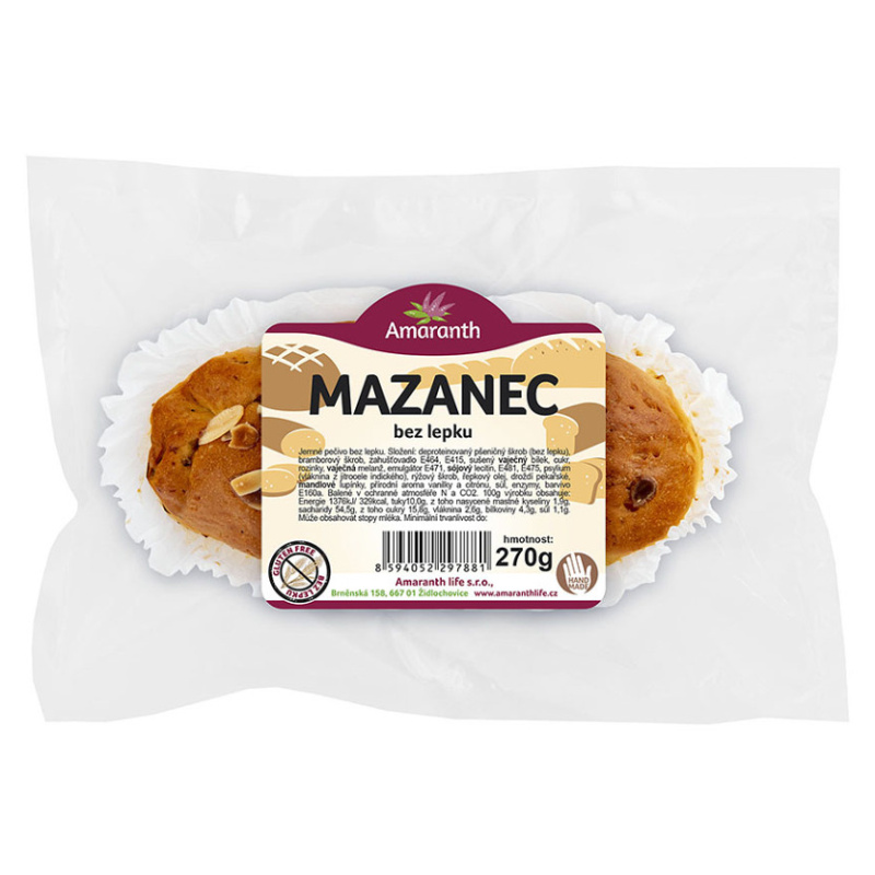 AMARANTH Bezlepkový mazanec 270 g