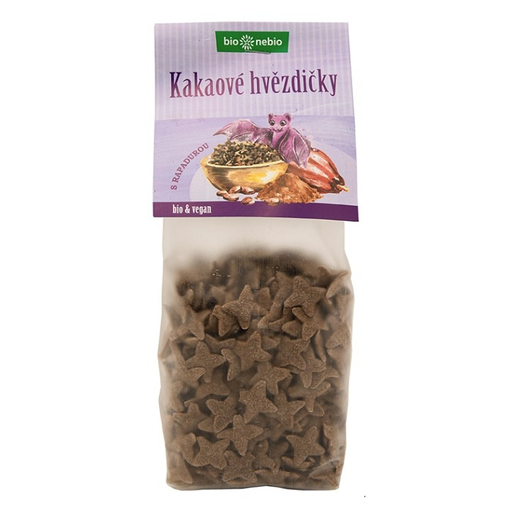 BIO NEBIO Kakaové hvězdičky s Rapadurou BIO 150 g