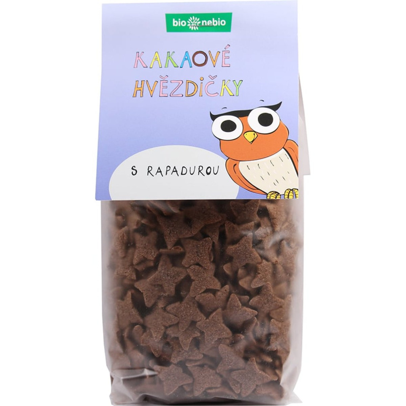 Bionebio BIO kakaové hvězdičky s Rapadurou