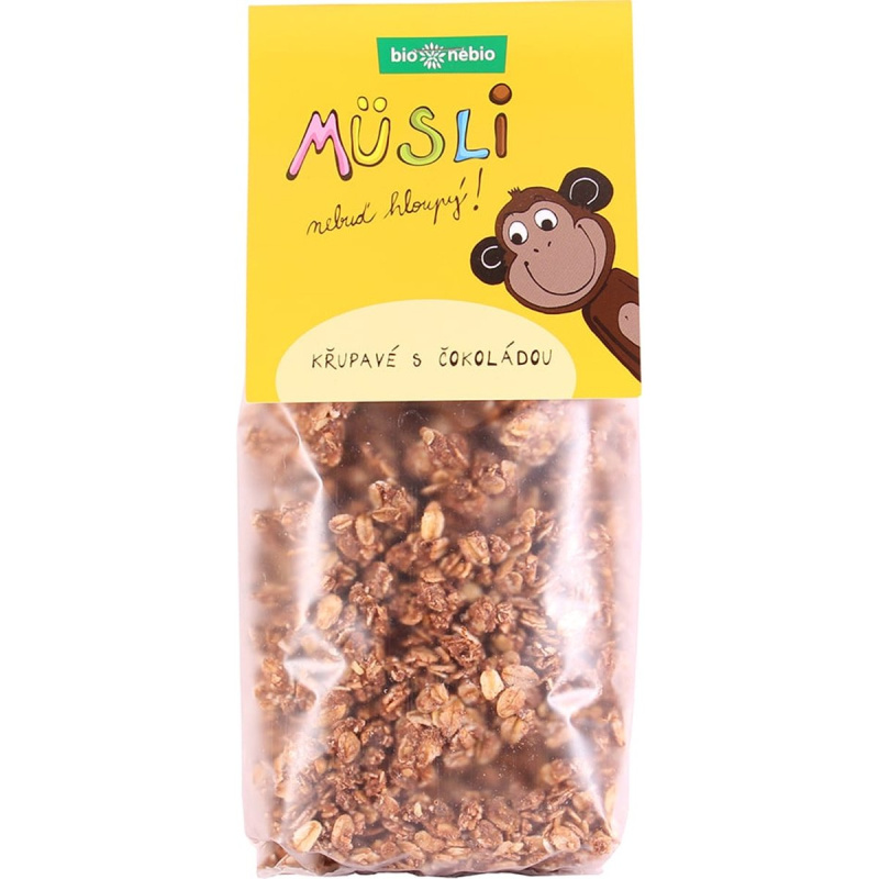 Bionebio BIO müsli Nebuď hloupý! Křupavé s čokoládou