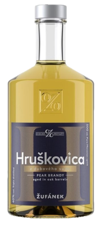 Hruškovica Žufánek z dubového sudu 40 % 0,5 l