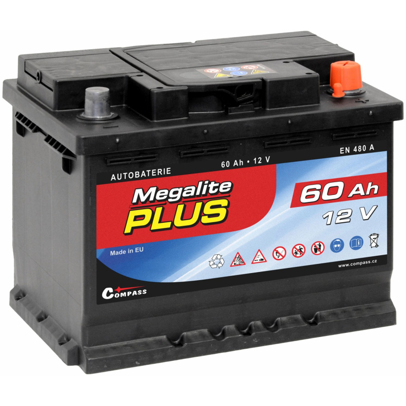 Compass Autobaterie Megalite PLUS 12 V 60 Ah 480 A