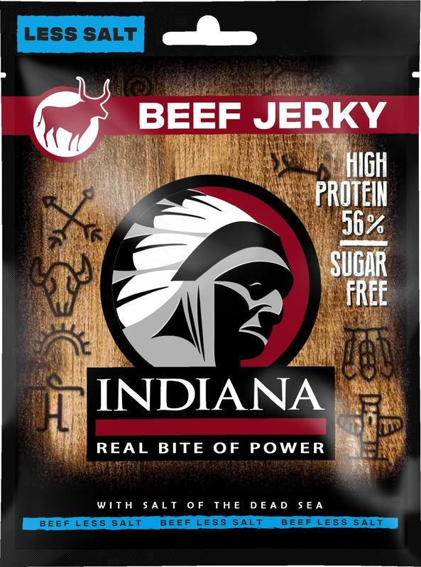 INDIANA Jerky hovězí Less Salt 25g