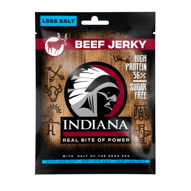 INDIANA Jerky hovězí Less Salt 25g