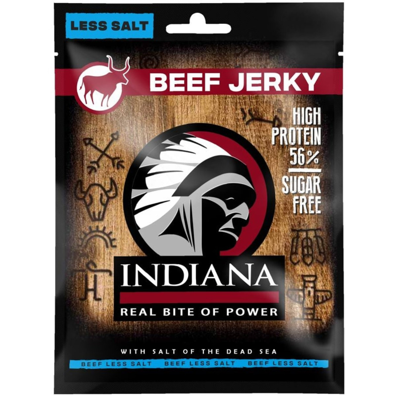 INDIANA Jerky hovězí Less Salt 25g