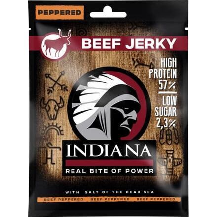 INDIANA Jerky hovězí Peppered 25g