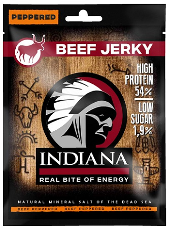 INDIANA Jerky hovězí Peppered 25g