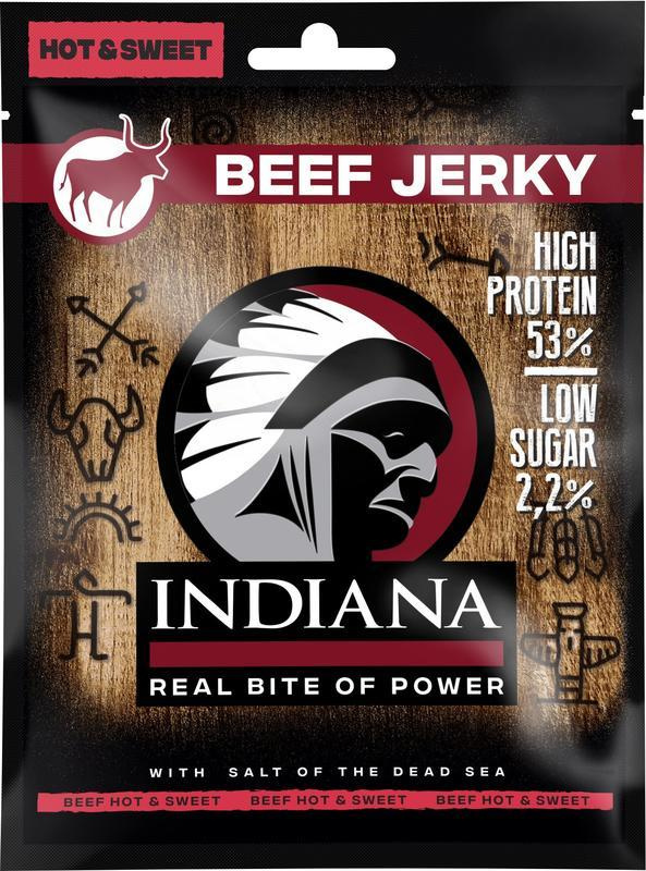 INDIANA Jerky hovězí Hot & Sweet 25g