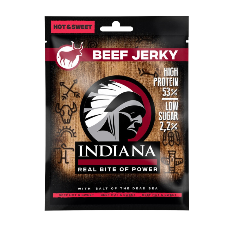 INDIANA Jerky hovězí Hot & Sweet 25g