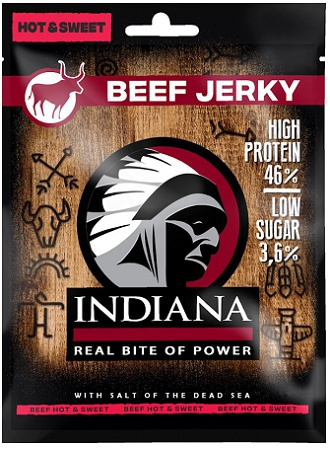 INDIANA Jerky hovězí Hot & Sweet 25g