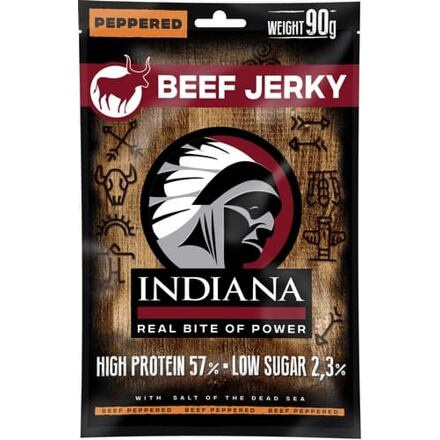 INDIANA Jerky hovězí Peppered ZIP 90g