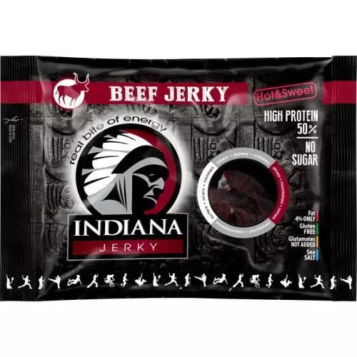 INDIANA Jerky hovězí Hot & Sweet ZIP 90g