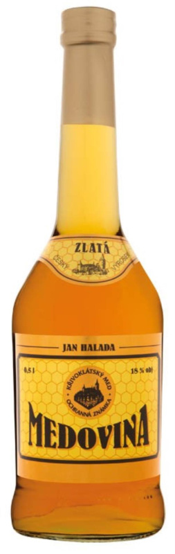 Zlatá medovina 18%, 0,5 l