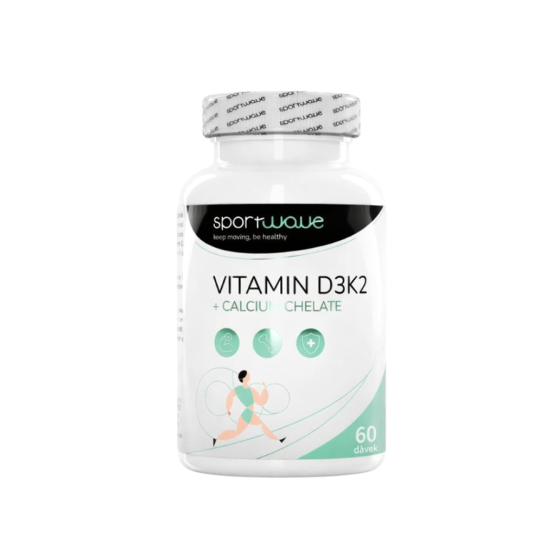 Sportwave Vitamin D3K2 + Calcium Chelate 60 kapslí