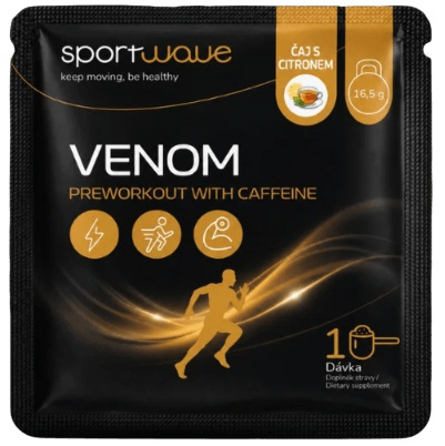 Sportwave Venom Preworkout With Caffeine 16,5 g - čaj s citronem