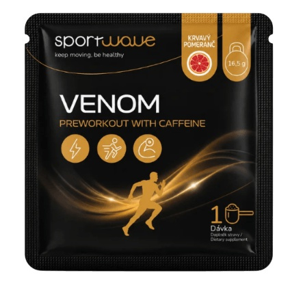 Sportwave Venom Preworkout With Caffeine 16,5 g - červený pomeranč