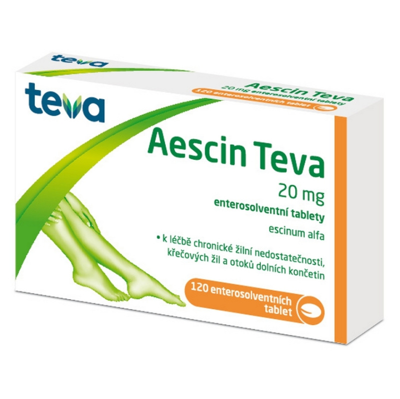 AESCIN TEVA 20MG enterosolventní tableta 120