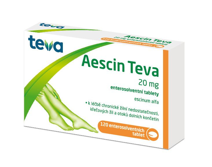 AESCIN TEVA 20MG enterosolventní tableta 120