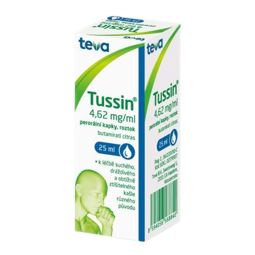 TUSSIN 4,62MG/ML Perorální kapky, roztok 1X25ML
