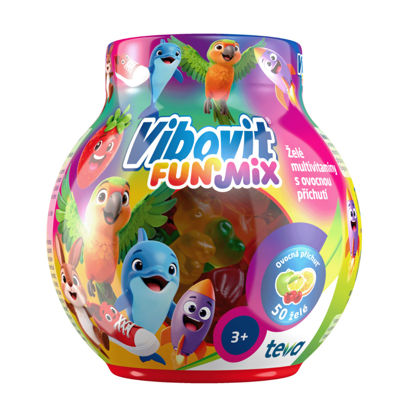 VIBOVIT Funmix želé multivitaminy 50 kusů + LIMITOVANÁ EDICE