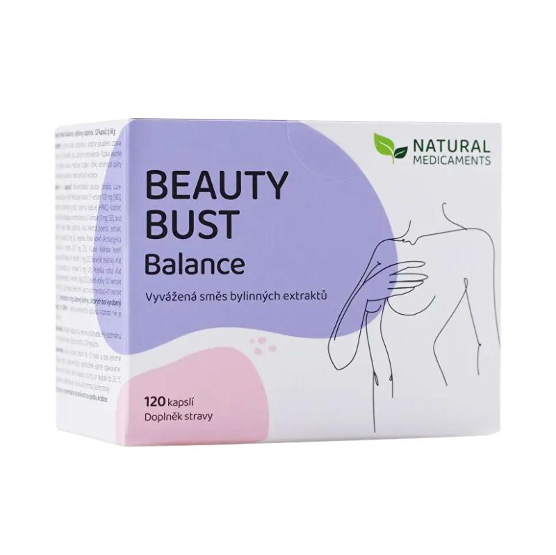 NATURAL MEDICAMENTS Beauty bust balance bylinný extrakt pro ženy 120 kapslí
