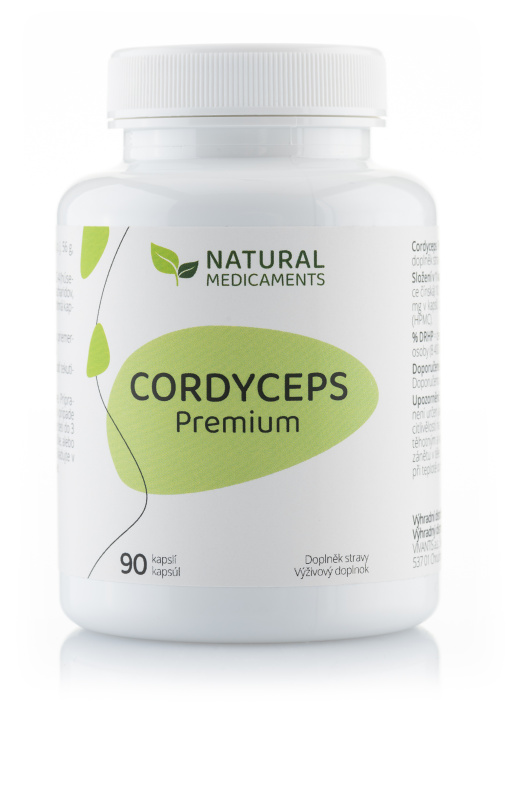 NATURAL MEDICAMENTS Cordyceps premium 90 kapslí