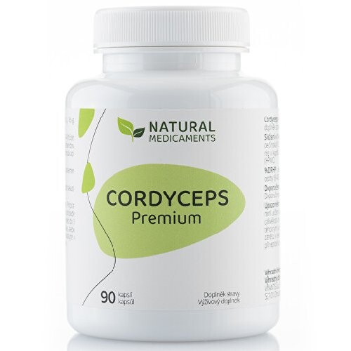 NATURAL MEDICAMENTS Cordyceps premium 90 kapslí
