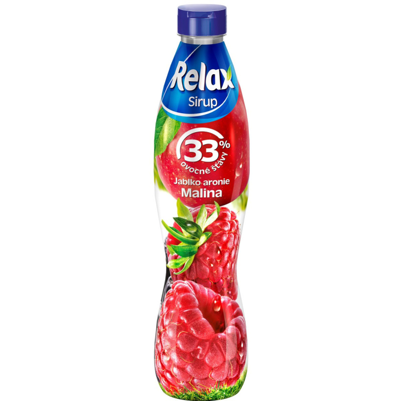 Relax ovocný sirup 33% malina jablko aronie