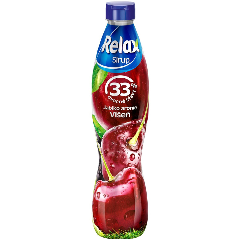 Relax ovocný sirup 33% višeň jablko aronie
